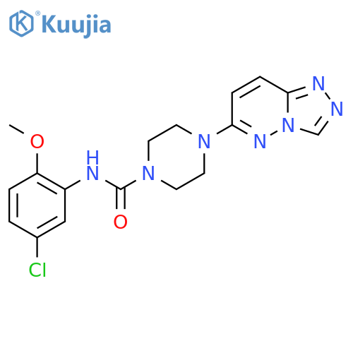 N-(5-chloro-2-methoxyphenyl)-4-{1,2,4triazolo4,3-bpyridazin-6-yl}piperazine-1-carboxamide structure