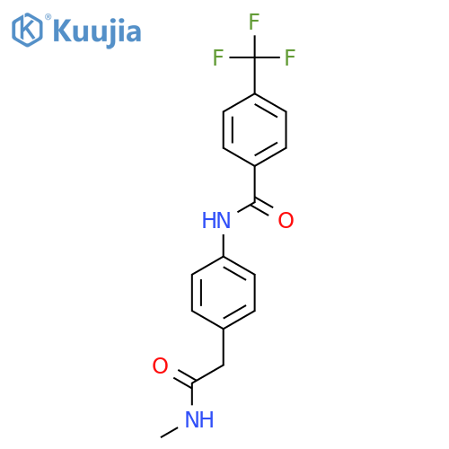 N-{4-[(methylcarbamoyl)methyl]phenyl}-4-(trifluoromethyl)benzamide structure