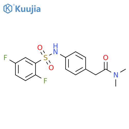2-[4-(2,5-difluorobenzenesulfonamido)phenyl]-N,N-dimethylacetamide structure