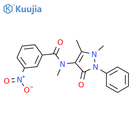 Benzamide,N-(2,3-dihydro-1,5-dimethyl-3-oxo-2-phenyl-1H-pyrazol-4-yl)-N-methyl-3-nitro- structure