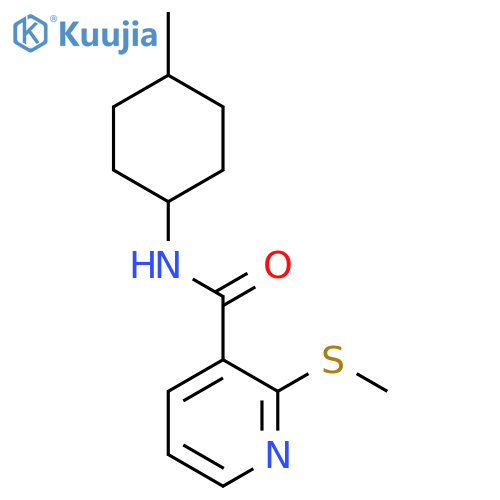 N-(4-methylcyclohexyl)-2-(methylsulfanyl)pyridine-3-carboxamide structure