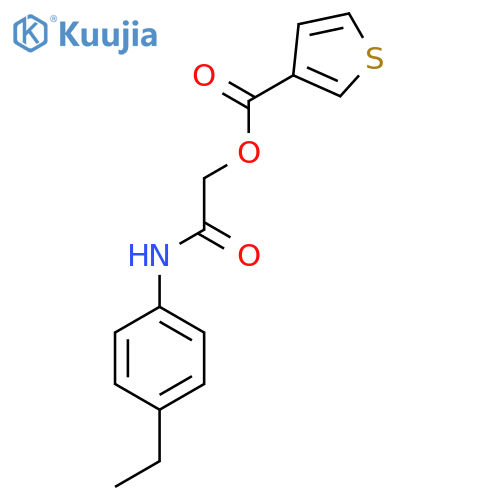 [(4-ethylphenyl)carbamoyl]methyl thiophene-3-carboxylate structure