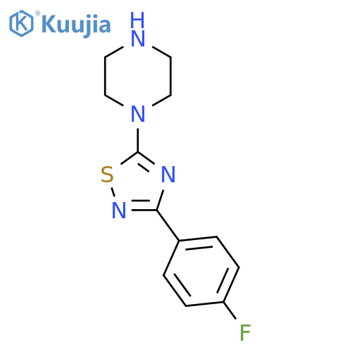 1-[3-(4-Fluorophenyl)-1,2,4-thiadiazol-5-yl]piperazine structure