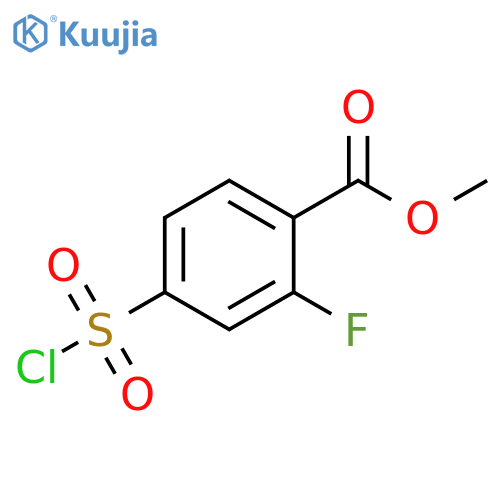 methyl 4-(chlorosulfonyl)-2-fluorobenzoate structure