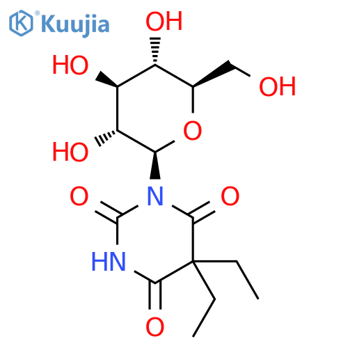 2,4,6(1H,3H,5H)-Pyrimidinetrione,5,5-diethyl-1-b-D-glucopyranosyl- structure