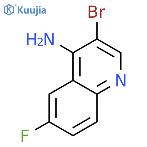 4-Amino-3-bromo-6-fluoroquinoline structure