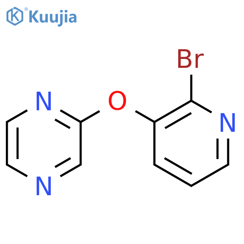 2-(2-Bromo-pyridin-3-yloxy)-pyrazine structure