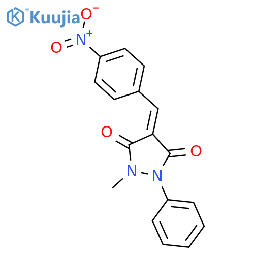 3,5-Pyrazolidinedione,1-methyl-4-[(4-nitrophenyl)methylene]-2-phenyl- structure