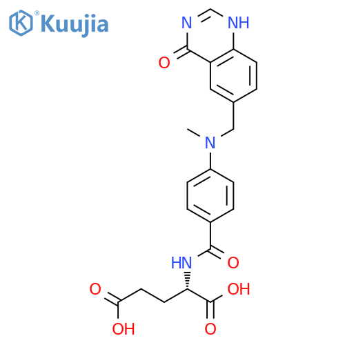 L-Glutamic acid, N-[4-[[(1,4-dihydro-4-oxo-6-quinazolinyl)methyl]methylamino]benzoyl]- structure