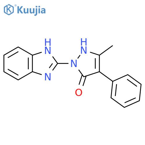 1-(1H-Benzo[d]imidazol-2-yl)-3-methyl-4-phenyl-1H-pyrazol-5-ol structure