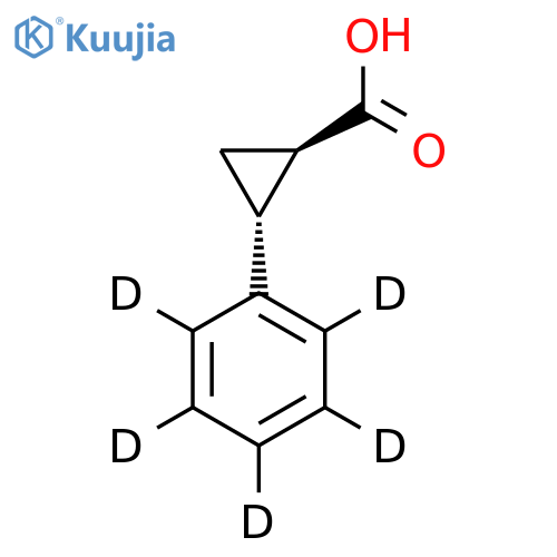 rac trans-2-Phenylcyclopropanecarboxylic-d5 Acid structure