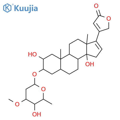 Carda-16,20(22)-dienolide,3-[(2,6-dideoxy-3-O-methyl-b-D-lyxo-hexopyranosyl)oxy]-2,14-dihydroxy-, (2a,3b,5b)- (9CI) structure