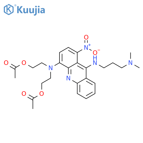 Ethanol,2,2'-[[9-[[3-(dimethylamino)propyl]amino]-1-nitro-4-acridinyl]imino]bis-,diacetate (ester) (9CI) structure