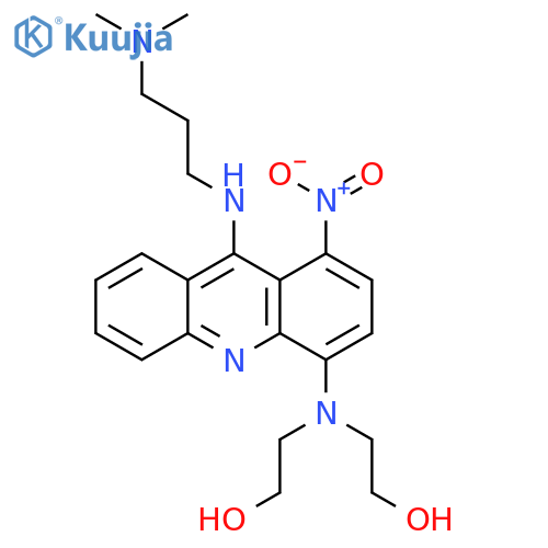 Ethanol,2,2'-[[9-[[3-(dimethylamino)propyl]amino]-1-nitro-4-acridinyl]imino]bis- (9CI) structure