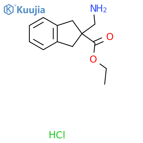 ethyl 2-(aminomethyl)-2,3-dihydro-1H-indene-2-carboxylate hydrochloride structure