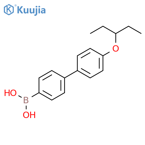(4'-(Pentan-3-yloxy)-[1,1'-biphenyl]-4-yl)boronic acid structure
