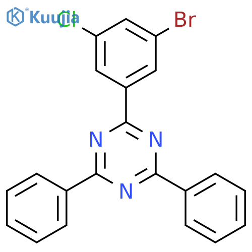 2-(3-Bromo-5-chlorophenyl)-4,6-diphenyl-1,3,5-triazine structure