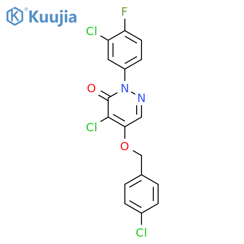3(2H)-Pyridazinone, 4-chloro-2-(3-chloro-4-fluorophenyl)-5-[(4-chlorophenyl)methoxy]- structure