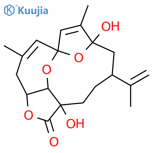 10H-2,5-Epoxy-2,12-propenofuro[3,4-b]oxacycloundecin-10-one,5,6,7,8,9,9a,12,12a-octahydro-5,9a-dihydroxy-4,14-dimethyl-7-(1-methylethenyl)-,(2R,5R,7R,9aS,12S,12aR)-rel-(-)- (9CI) structure