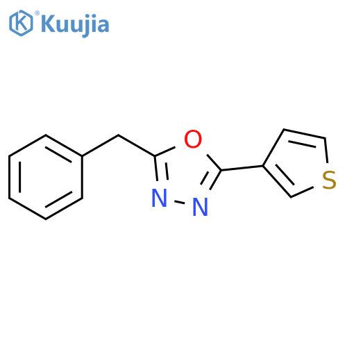 2-benzyl-5-(thiophen-3-yl)-1,3,4-oxadiazole structure