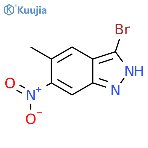 3-Bromo-5-methyl-6-nitro-1H-indazole structure