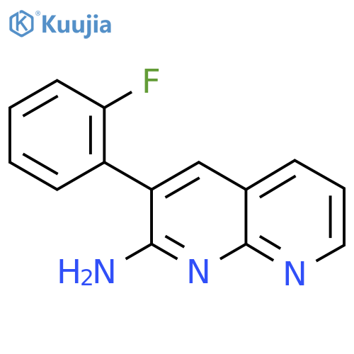 3-(2-Fluorophenyl)-1,8-naphthyridin-2-amine structure