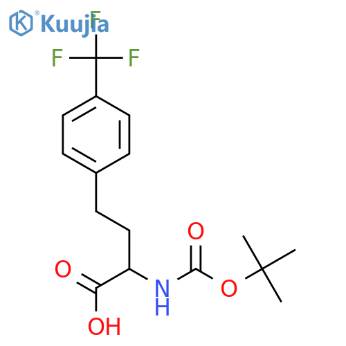 (2r)-2-[(2-methylpropan-2-yl)oxycarbonylamino]-4-[4-(trifluoromethyl)phenyl]butanoic Acid structure