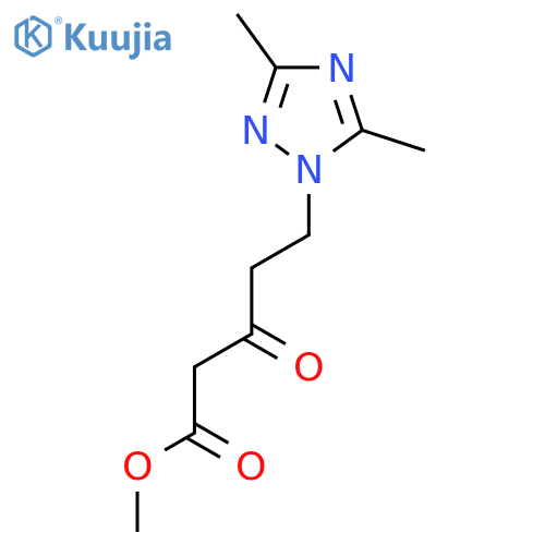 Methyl 5-(3,5-dimethyl-1H-1,2,4-triazol-1-yl)-3-oxopentanoate structure