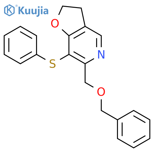 Furo[3,2-c]pyridine,2,3-dihydro-6-[(phenylmethoxy)methyl]-7-(phenylthio)- structure