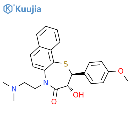 Naphtho[1,2-b][1,4]thiazepin-4(5H)-one, 5-[2-(dimethylamino)ethyl]-2,3-dihydro-3-hydroxy-2-(4-methoxyphenyl)-, trans-(±)- structure