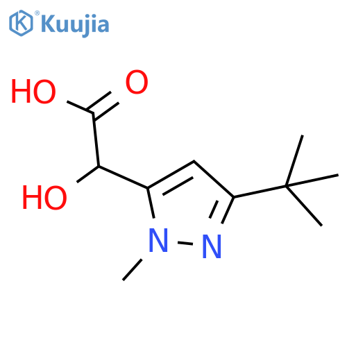 2-(3-tert-butyl-1-methyl-1H-pyrazol-5-yl)-2-hydroxyacetic acid structure