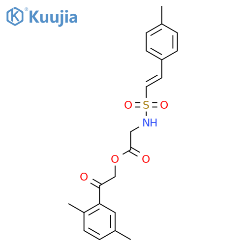 2-(2,5-Dimethylphenyl)-2-oxoethyl 2-[2-(4-methylphenyl)ethenesulfonamido]acetate structure