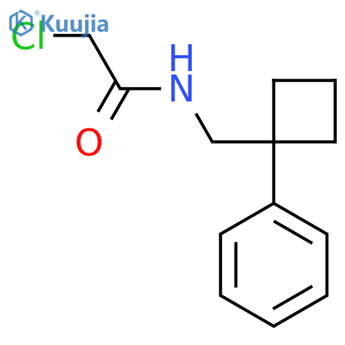 2-Chloro-N-[(1-phenylcyclobutyl)methyl]acetamide structure