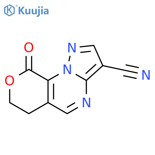7H-Pyrano[4,3-e]pyrazolo[1,5-a]pyrimidine-3-carbonitrile, 6,9-dihydro-9-oxo- structure