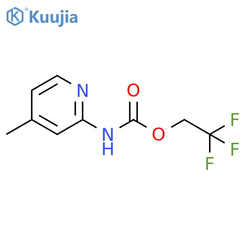 2,2,2-trifluoroethyl N-(4-methylpyridin-2-yl)carbamate structure