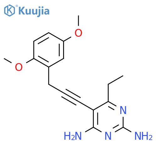 5-3-(2,5-Dimethoxyphenyl)-1-propyn-1-yl-6-ethyl-2,4-pyrimidinediamine structure