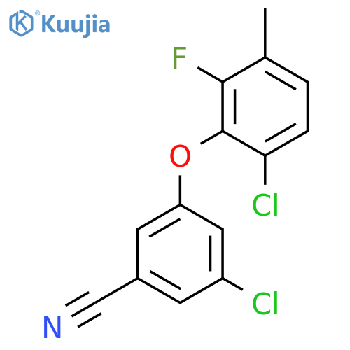 3-Chloro-5-(6-chloro-2-fluoro-3-methylphenoxy)benzonitrile structure