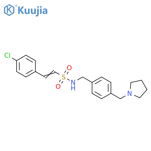 Ethenesulfonamide, 2-(4-chlorophenyl)-N-[[4-(1-pyrrolidinylmethyl)phenyl]methyl]- structure