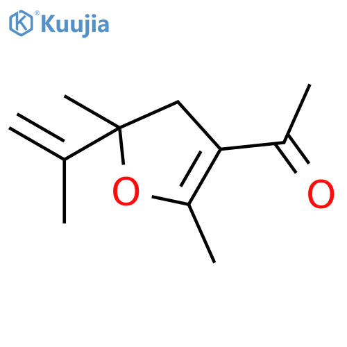 Ethanone, 1-[4,5-dihydro-2,5-dimethyl-5-(1-methylethenyl)-3-furanyl]- structure