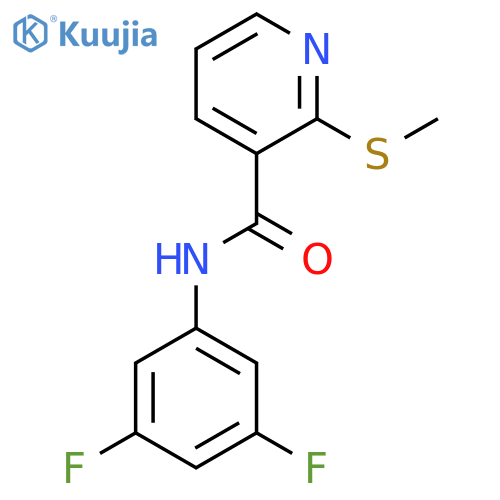 N-(3,5-difluorophenyl)-2-(methylsulfanyl)pyridine-3-carboxamide structure