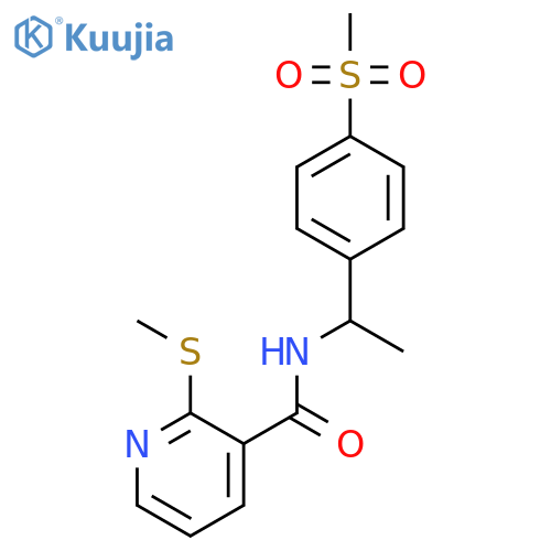 N-[1-(4-methanesulfonylphenyl)ethyl]-2-(methylsulfanyl)pyridine-3-carboxamide structure