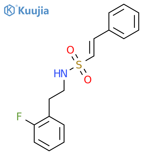 N-[2-(2-fluorophenyl)ethyl]-2-phenylethene-1-sulfonamide structure