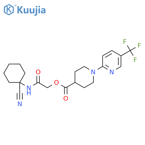 [(1-Cyanocyclohexyl)carbamoyl]methyl 1-[5-(trifluoromethyl)pyridin-2-yl]piperidine-4-carboxylate structure