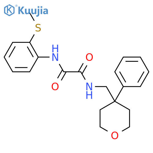 N-[2-(methylsulfanyl)phenyl]-N'-[(4-phenyloxan-4-yl)methyl]ethanediamide structure