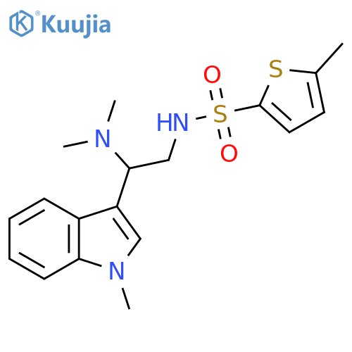 N-2-(dimethylamino)-2-(1-methyl-1H-indol-3-yl)ethyl-5-methylthiophene-2-sulfonamide structure