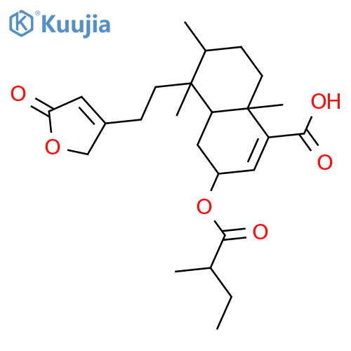 (3S,4aR,5S,6R,8aR)-3,4,4a,5,6,7,8,8a-octahydro-5,6,8a-trimethyl-3-[(2-methylbutanoyl)oxy]-5-[2-(5-oxo-2,5-dihydrofuran-3-yl)ethyl]naphthalene-1-carboxylic acid structure