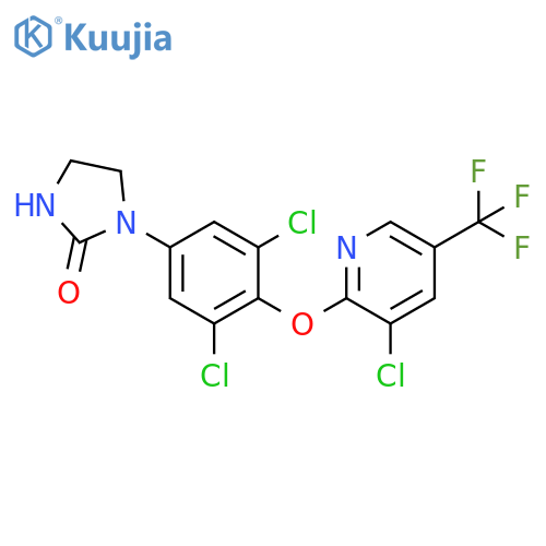 1-(3,5-Dichloro-4-{[3-chloro-5-(trifluoromethyl)pyridin-2-yl]oxy}phenyl)imidazolidin-2-one structure