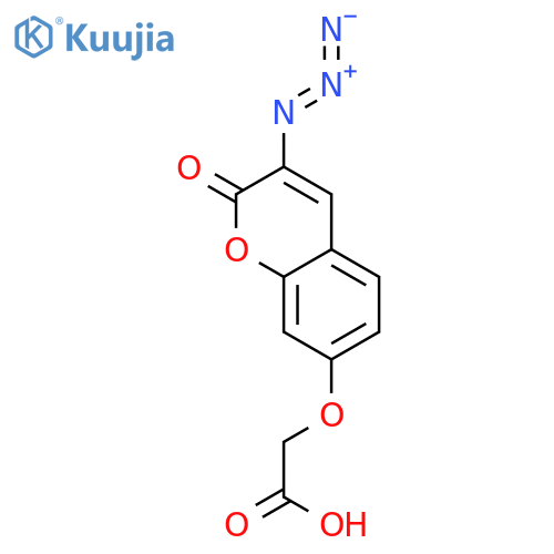 Acetic acid, 2-[(3-azido-2-oxo-2H-1-benzopyran-7-yl)oxy]- structure