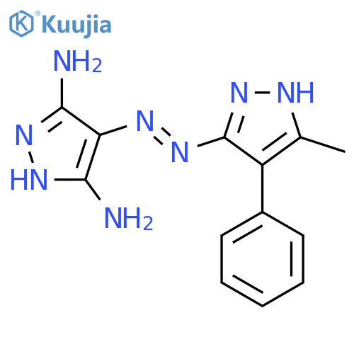 4-(E)-(3-Methyl-4-phenyl-1H-pyrazol-5-yl)diazenyl-1H-pyrazole-3,5-diamine structure