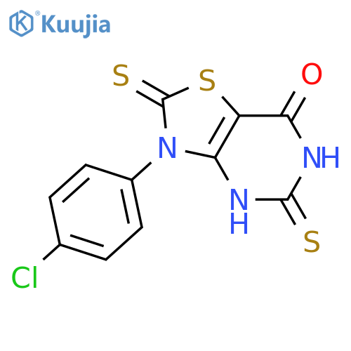 3-(4-Chlorophenyl)-2,5-dithioxo-2,3,5,6-tetrahydrothiazolo[4,5-d]pyrimidin-7(4H)-one structure